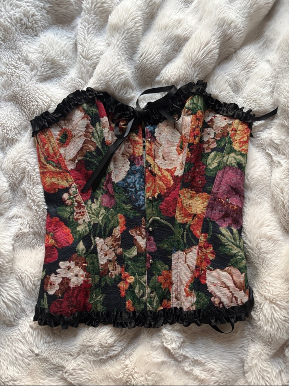 Floral Tapestry Corset Top